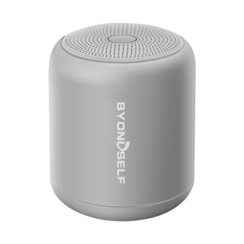 Byondself Altavoz Inalmbrico Porttil con Bluetooth,Impermeable Mini Altavoces Bluetooth (ipx 5),Sonido Estreo TWS 360 HD,Apoya Radio FM,12 Horas de Llamada Manos Libres,Micrfono,32G TF Card,Gris