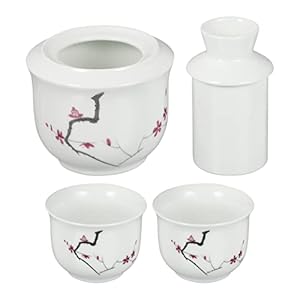 UPKOCH Keramische Sake Set Sake Cups: Japanse Theekopjes en Serveerkaraf Porselein Chinese Theekopjes Keramisch Klassiek Drinkgerei Voor Geschenken Drinken Thee Koffie