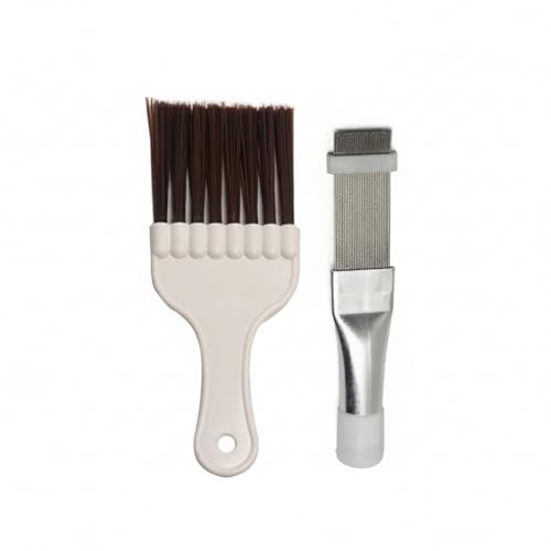 AC Fin Straightener and Coil Brush Kit, Stainless Steel Comb with PBT Handle for Outdoor Condenser Maintenance (Set of 3)