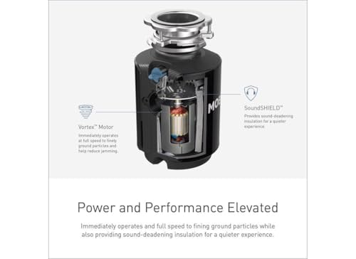 Image of Moen Gray EX Series Prep Series 1 /2 Horsepower Garbage Disposal, EX50C