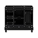 THEMEPT Stylish and Spacious 36-Inch Black Bathroom Vanity Cabinet, Wood Frame with Metal Handles, Storage for Toiletries and Grooming Tools