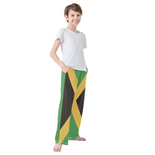 Boys' Pants Jamaica National Flag Long Bottoms Jogger Pants Elastic Waist Trousers with Pockets S-XL4