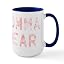 White/Navy Inside - Momma Bear Pink Large Mug