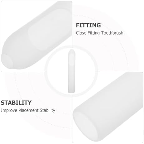 Beavorty 4pcs Electric Toothbrush Handle Silicone Sleeve Cover, Easy Replacement Protective Skin for Electric Toothbrush Handle, Soft White Silicone Material with Comprehensive Coverage, — view 7