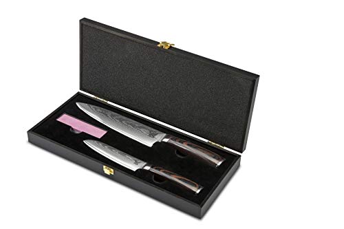 Damastmesser Set von Zeuß mit 32 cm und 24 cm Klingenlänge
