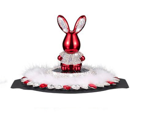 Cloyster Car Center Decoration RabbitBear Internet Celebrity Auto Perfume Aromatherapy Diamond Rabbit Car Interior Trim All Products Female (RED – CHARM)