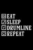 High School Drumline Marching Band Eat Sleep Drum Repeat Premium Notebook Lined Journal: Daily Organizer,Halloween,Management,2021,Christmas Gifts,2022,Gym,Thanksgiving,6x9 in,Task Manager