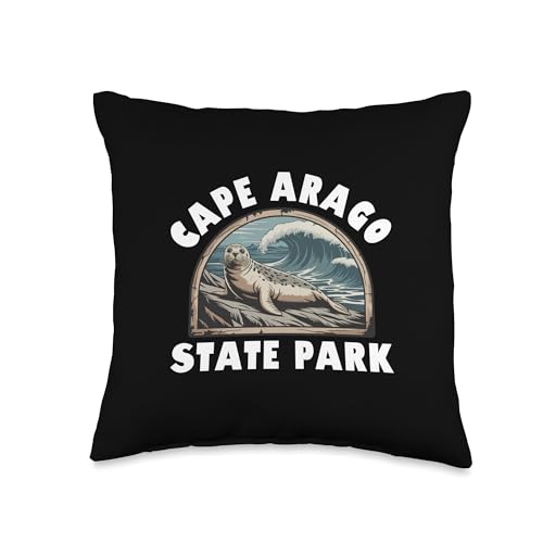 Cape Arago State Park Oregon Harbor Seal Pacific OR Souvenir Throw Pillow