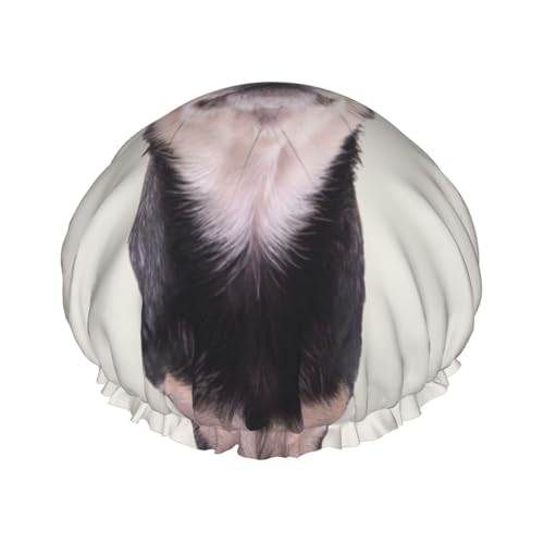 Gorro de ducha impermeable con banda elástica, gorro de ducha reutilizable de doble capa para mujer,Chihuahua