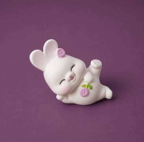 Image of Cubbie Cute Bunny LED Night Lamp, Safe PVC, LED, Soft Warm Glow, Ideal for Kids Bedroom Decor, Gifting (Pack of 2)