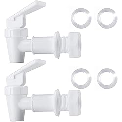 Dispensador De Agua 5 Galones HUINING Llave de Agua de plástico Libre de BPA, Grifo de Agua de Repuesto para encimera,Jarra de Agua dispensador de Jarra de Agua (2 Blancos)
