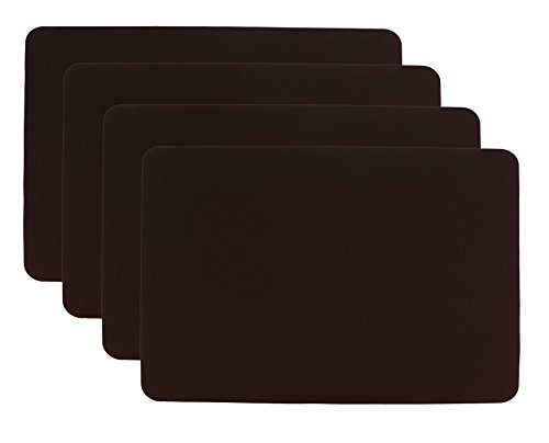Sets de table en silicone chic café mat lavables durables