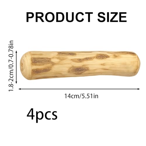 JcvPot Kaffeeholz Für Hunde, 4 Stück Kauholz Für Welpen, XXS Hundespielzeug Zur Zahnpflege, Natürliches Kauspielzeug Für Kleine Hunde, Länge 14 cm, Durchmesser 1,8-2 cm