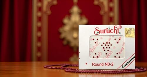 Image of Ublic Store Suruchi Bindi for Women and Girls | Size -2 Maroon Bindi Pack of 12 | Makeup Accessories