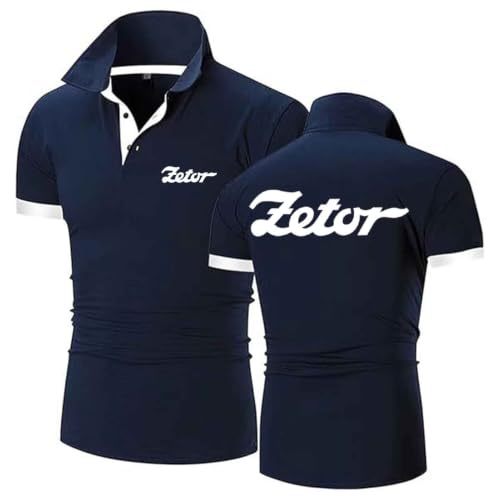 T-shirt de golf Zetor polo pour homme haut léger manches courtes à col vêtement multicolore