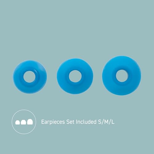 Image of Panasonic ErgoFit Wired Earbuds, in-Ear Headphones with Microphone and Call Controller, Ergonomic Custom-Fit Earpieces (S /M /L), USB-C Compatible - RP-TCM325-A (Blue)