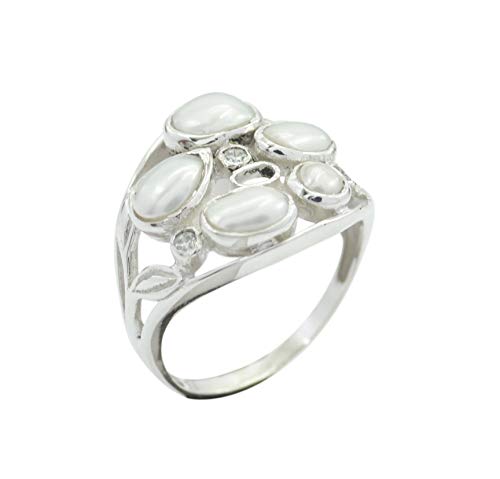 Bague multi-pierres RIYO en argent massif anti-allergie pour peaux sensibles