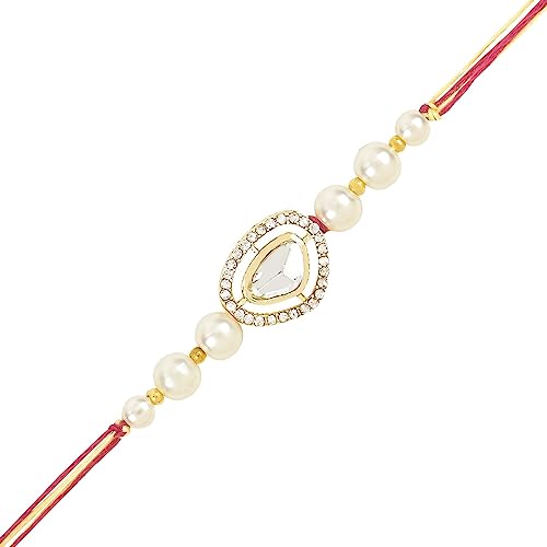 Image of I Jewels Design Rakhi With Roli Chawal & Rakshabandhan Card For Bro /Brother /Bhai