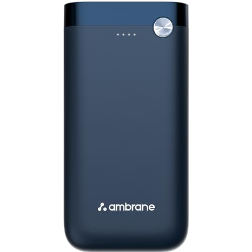Ambrane 20000mAh Powerbank,20W Fast Charging,USB Type-C Input Triple Output (2 USB&1 Type C) Power Delivery,Quick Charge for iPhone,Android&Other Devices,Made in India + Type C Cable (PP-20 Pro,Blue) view 2