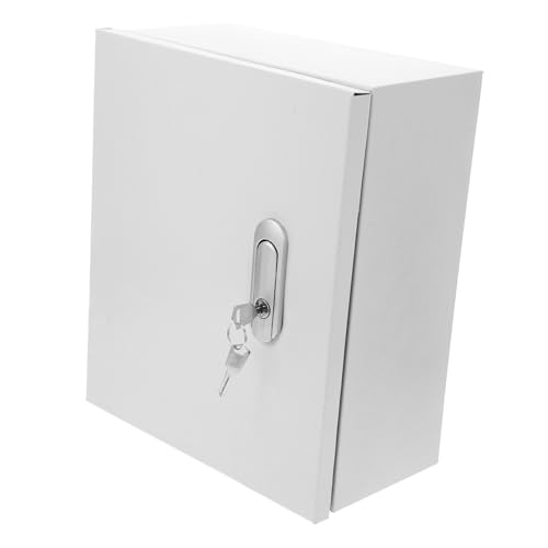 Coffret électrique extérieur blanc avec serrure longue pour armoire de contrôle