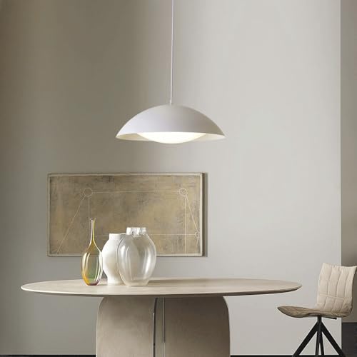 Lustre table à manger blanc dimmable avec lampe suspendue cuisine