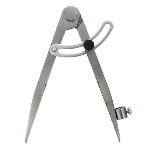 LIFKOME Calibrador de Trazado Alas y Portápiz de 150 Mm, Brújula para Artesanía en Cuero, Herramienta Portátil para Marcado y Costura Manual, Medidor de Espaciado Preciso para Trabajo