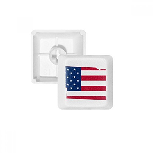Keycap PBT USA Nebraska blanc OEM R4 - Touche de finition supérieure pour clavier custom