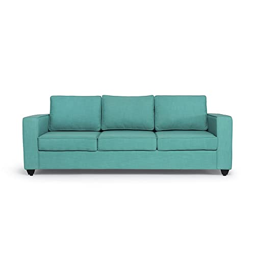 Image of Wakefit Sofa Set | 3 Year Warranty | Sofa 3 Seater, 3 Seater Sofa for Living Room, Wooden Sofa Set, Couch Sofa for Living Room, Sofa for Living Room - Napper(Linen Charm : Linen Charm Lagoon)