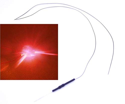 20pcs x 8V-12V Pre Wired Bright Red 0603 SMD Led Lamp Light 2mm Square (20cm)