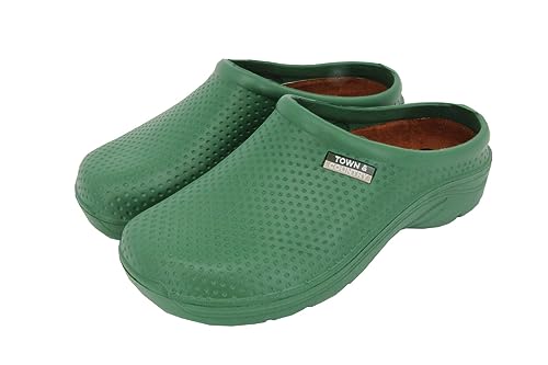 Town & Country Clogs Mens/Womens Ladies/Gents Green Gardening Super Soft Clogs/Cloggies Lightweight Cushioned. Size 6 UK