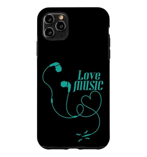 Love Music �C���z�� �n�[�g�P�[�u�� �X�}�z�P�[�X iPhone 11 Pro Max �p
