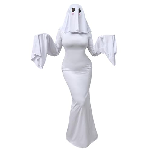 Costume fantôme complet pour adultes pour éviter le froid en soirée XL