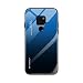 Produktbild HYYT Ersatz für Huawei Mate 20 HMA-L09 HMA-L29 2018 16,5 cm Farbverlauf gehärtetes Glas Case Farbverlauf Schale Soft TPU Rand Handy Cover, Blue-Black