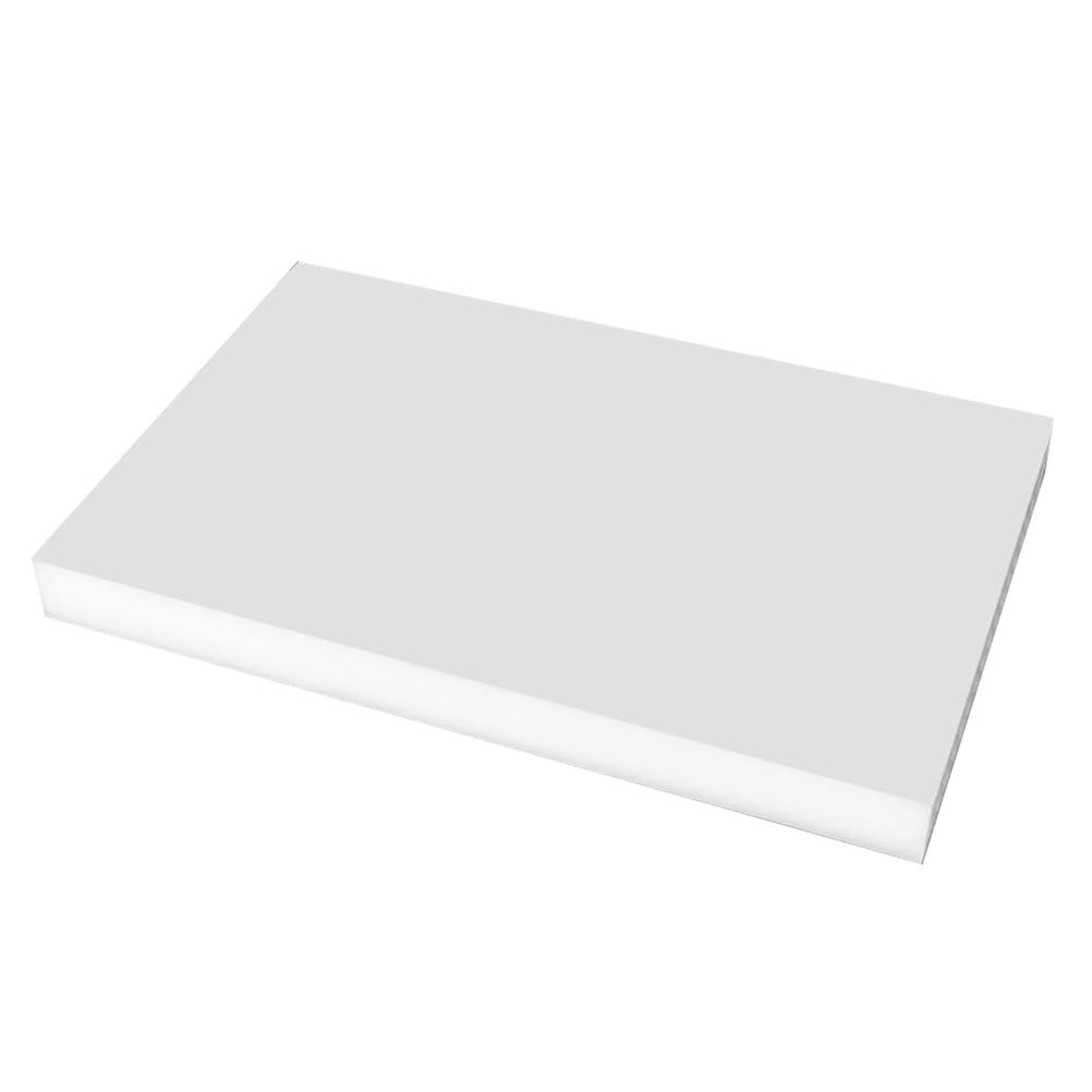 Láminas rígidas de plástico PP, Plancha de Polipropileno Blanco 297x210x(8-20) mm(297x210x10mm)