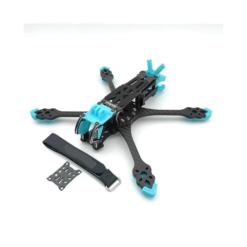 MARK5 O4 PRO 5 �C���`�J�[�{���t�@�C�o�[�t���[���L�b�g FPV �h���[���p 2. �~�����[�g�� �~�����[�g���v���[�g�v���y���T�|�[�g�n�[�h�E�F�A(X frame kit blu)