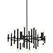 Kuzco Lighting CH96128-BL Rivoli - 28.5 Inch 94W LED Chandelier, Finish Color: Black Plating