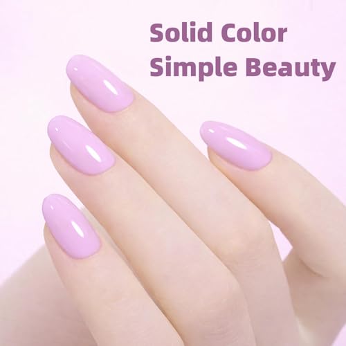 Image of Beetles Purple Gel Nail Polish - Souffle Purple Gel Nail Polish15ML Full Size /0.51Fl Oz, Soak Off UV LED Lamp Pastel Nails Art, Long-Lasting Manicure Salon DIY Home Summer Nails
