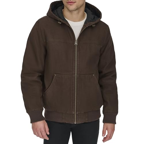 Image of Levi's Men's Workwear Cotton Canvas Hooded Bomber Jacket