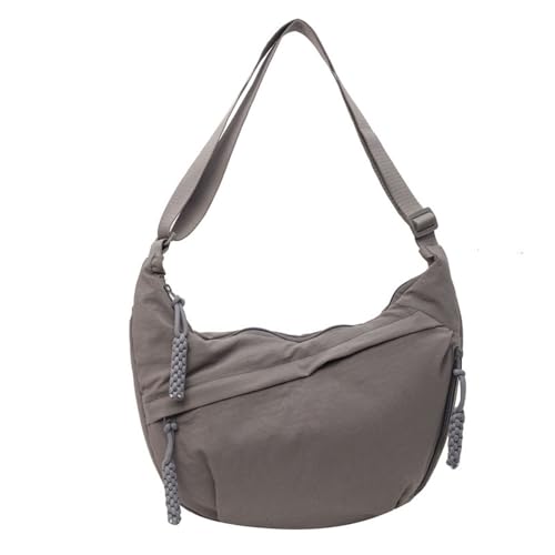 YiYunTE Bolso Bandolera Mujer Hombre Bolso Cruzado Nylon Bolso Riñonera Universidad Bolso Hombro Impermeable Bolso Crossbody Bolso Hobo Bolso Bandolera Media Luna Bolsitos Moviles Bolso Gris