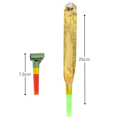 25Pcs Packs Party Horns Noisemakers Blow Outs Whistles Toys For Sporting Events, Parties, Celebrations, Fun Birthday Party For Kids And Adults Multi Colour Material Rubber