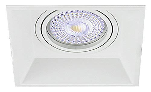 Plafón empotrable LED Ronda cuadrado blanco rotación y schwenkar QR111 de aluminio fundido