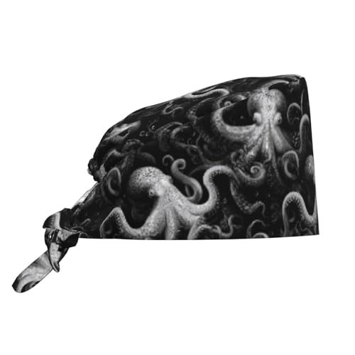 Image of Adjustable Scrub Cap with Sweatband, Breathable Working Hat for Men /Women
