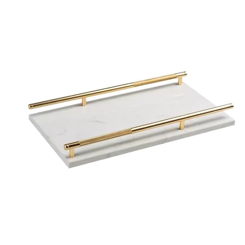 Bandeja de mármol decorativa para postres y almacenamiento del hogar 2