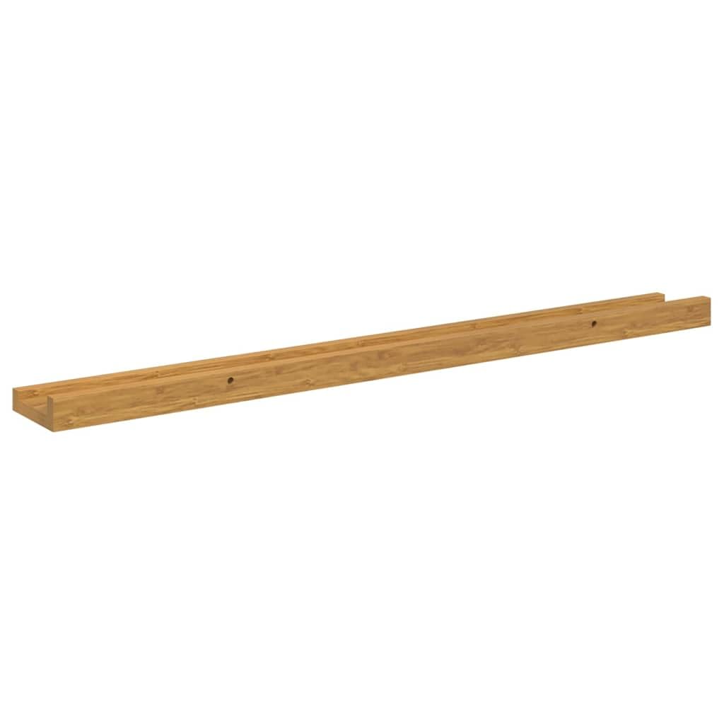 Regał ścienny zestaw 2 sztuk, beżowy materiał drewnopochodny, 80 x 9 x 3 cm, wiszący regał do salonu, sypialni, biura, uniwersalne regały ścienne do przechowywania