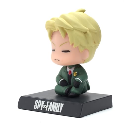 Image of Daiyamondo Super Hero Action Figure Limited Edition Bobblehead with Mobile Holder for Car Dashboard, Office Desk & Study Table (Pack of 1) (Spy Family Green Boy)