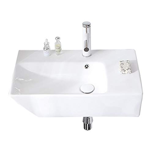 Lavabo en céramique pour balcon et loggia avec meuble de rangement discret