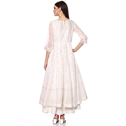 Image of BIBA Women Poly Modal Anarkali Printed Dress