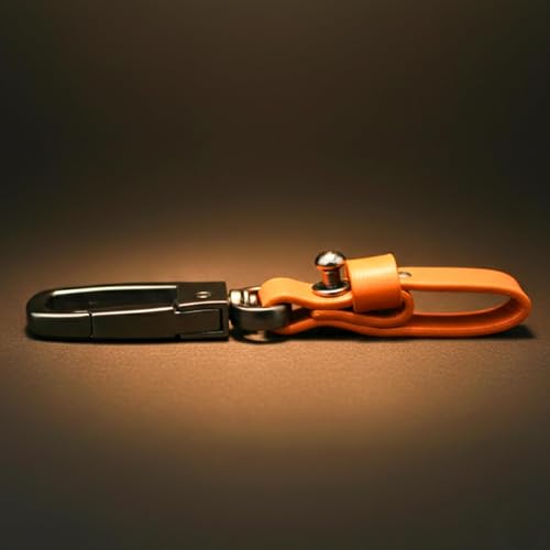 Image of THE MEN THING - Stylish Multicolor Stainless Steel Keychain for Men & Boys (URBAN AXIS ORANGE)