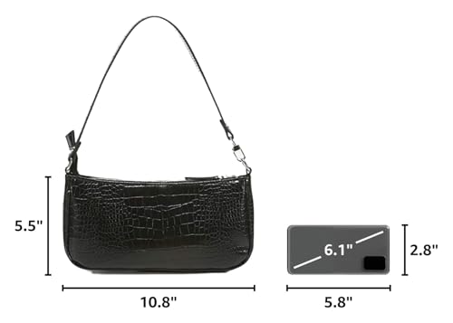 Image of Barabum Retro Classic Clutch Shoulder Tote HandBag with Zipper Closure Purse for Women