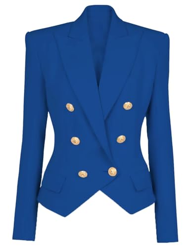 Womens Casual Long Sleeve Blazers Solid Color Blazer Suit Jacket Work Office Blazer Jackets3